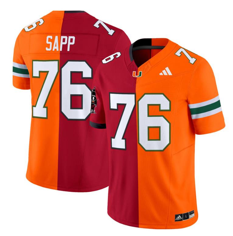 Warren Sapp Jersey #76 Miami Hurricanes Split Vapor Limited V2 Football Stitched