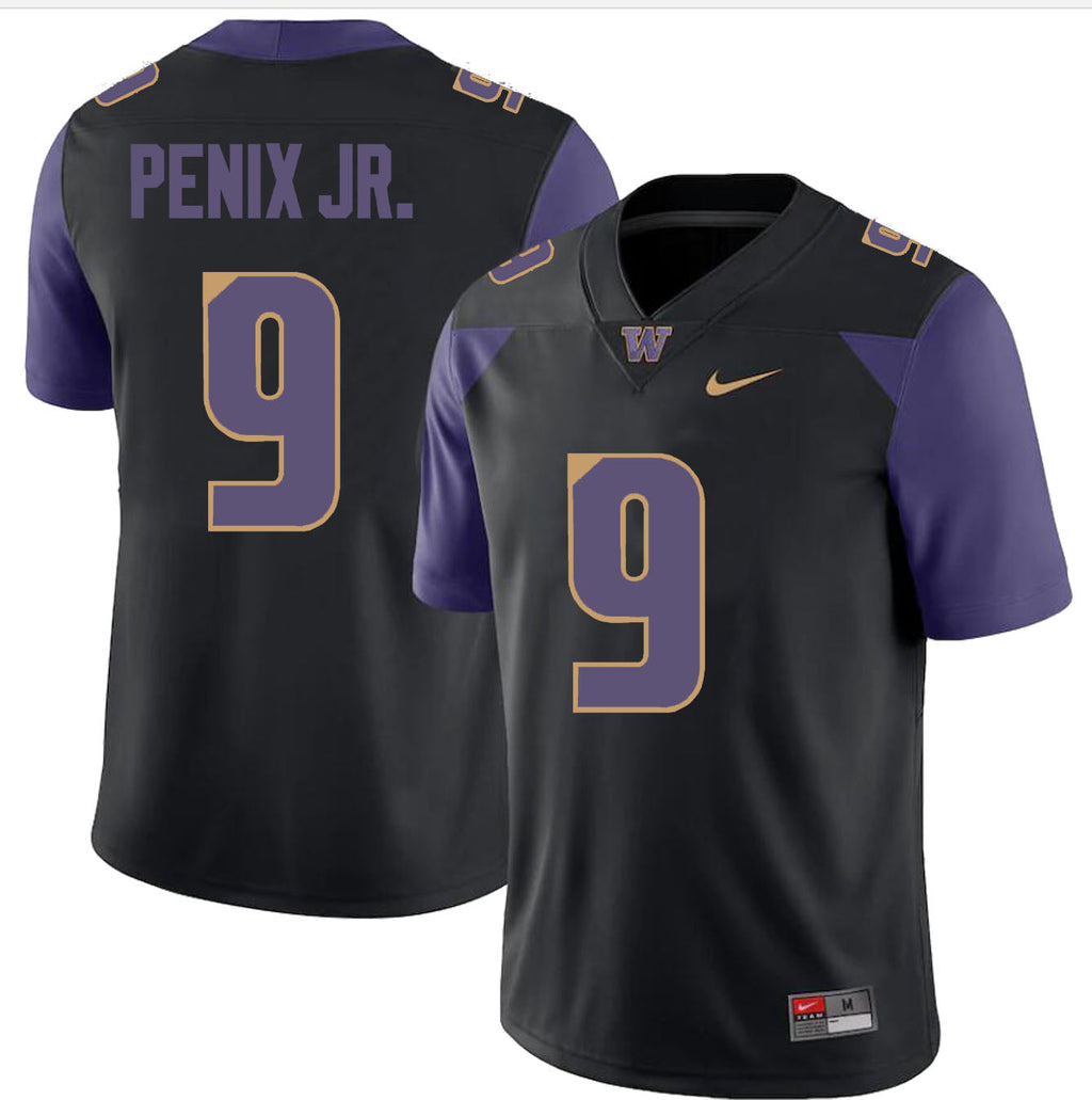 Washington Huskies Michael Penix Jr Jersey #9 College Football Premier Black
