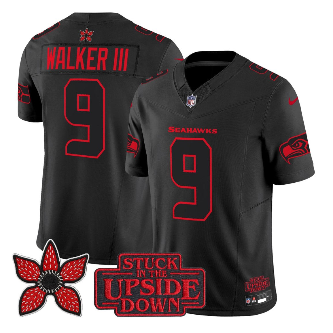 Walker III Jersey #9 Stranger Things Edition Football Limited Stitched