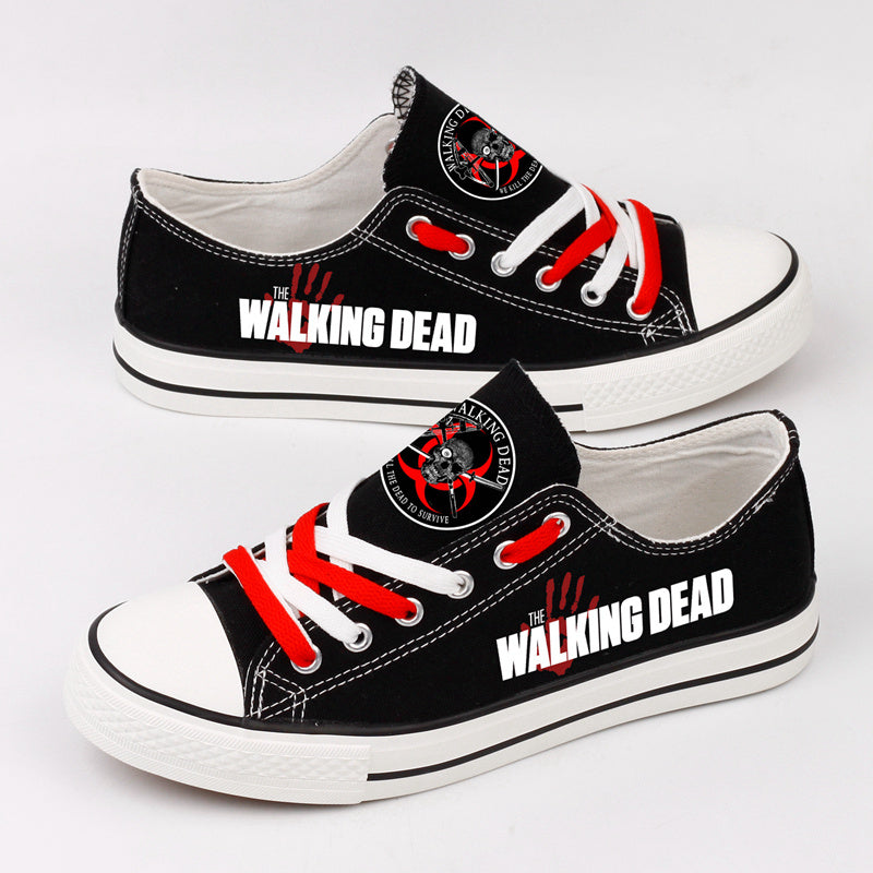 Walking Dead Low Top Canvas Sport Sneakers Shoes For Men Women Fans