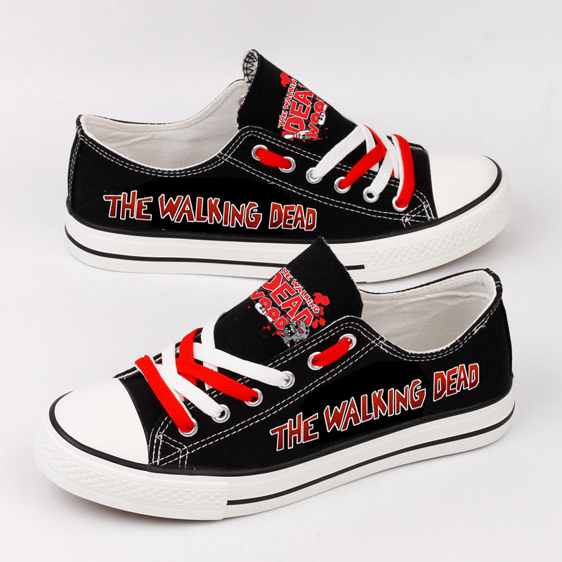 Walking Dead Low Top Canvas Sport Sneakers Shoes For Men Women Fans