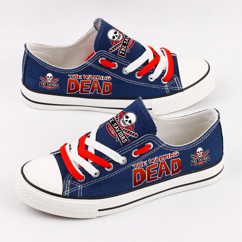 Walking Dead Low Top Canvas Sport Sneakers Shoes For Men Women Fans