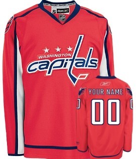 Washington Capitals Customized Red Jersey