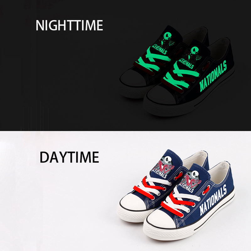 Washington Nationals Limited Print Low Top Canvas Shoes Sport Sneakers For Men Women Fans