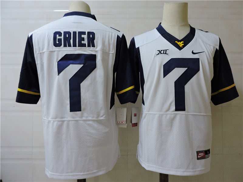 West Virginia Mountaineers #13 David Sills V Football Jersey White