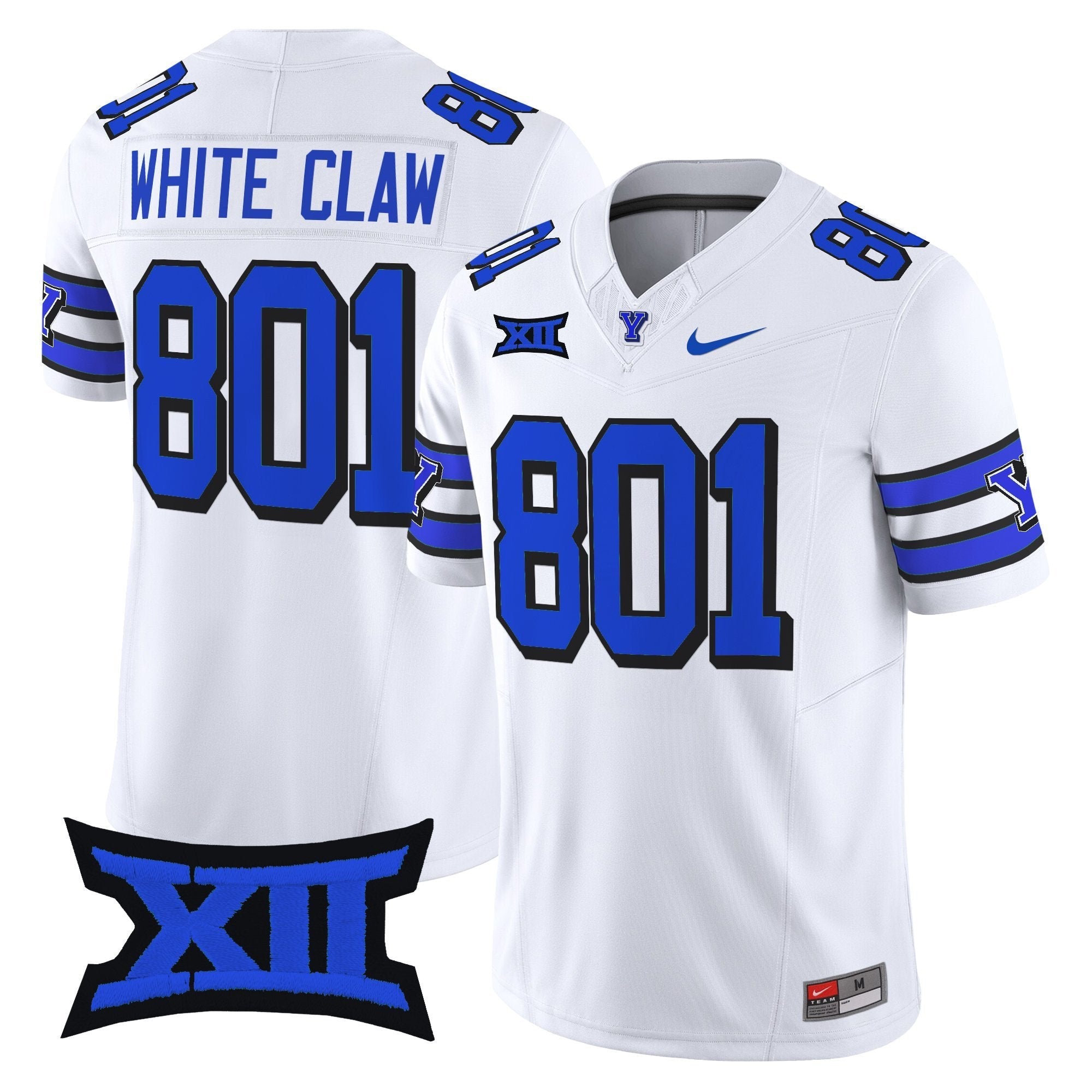 White Claw Jersey #801 BYU Cougars 2025 Vapor Limited Stitched 1996 Throwback