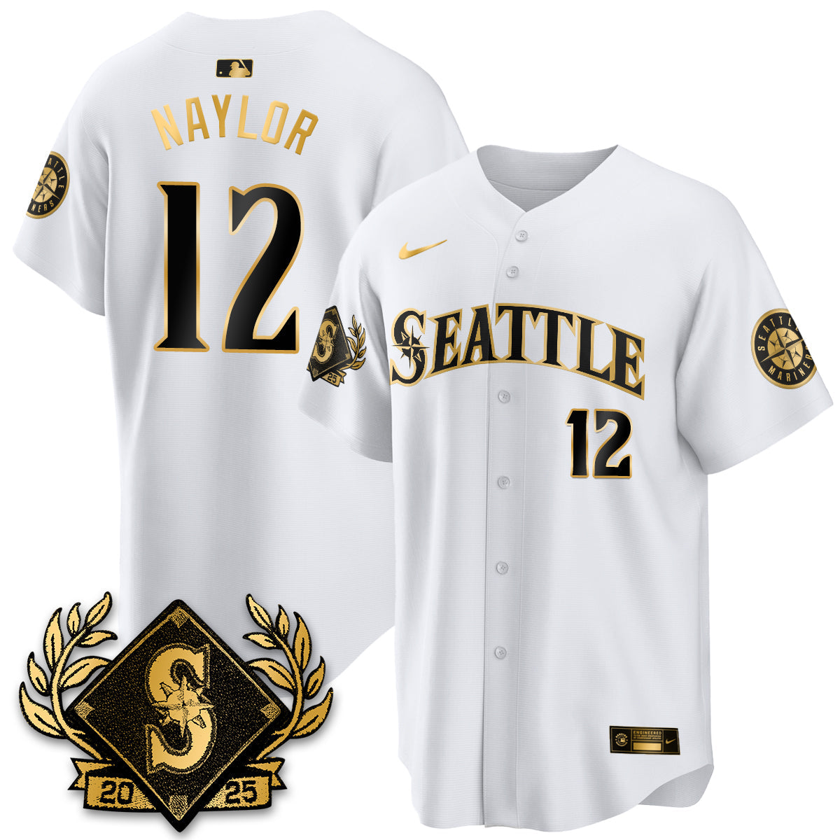 Seattle Mariners 2025 Series Gold Champions Jersey - All Stitched