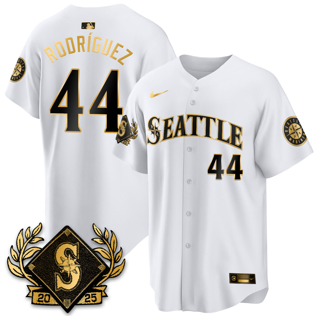 Seattle Mariners 2025 Series Gold Champions Jersey - All Stitched