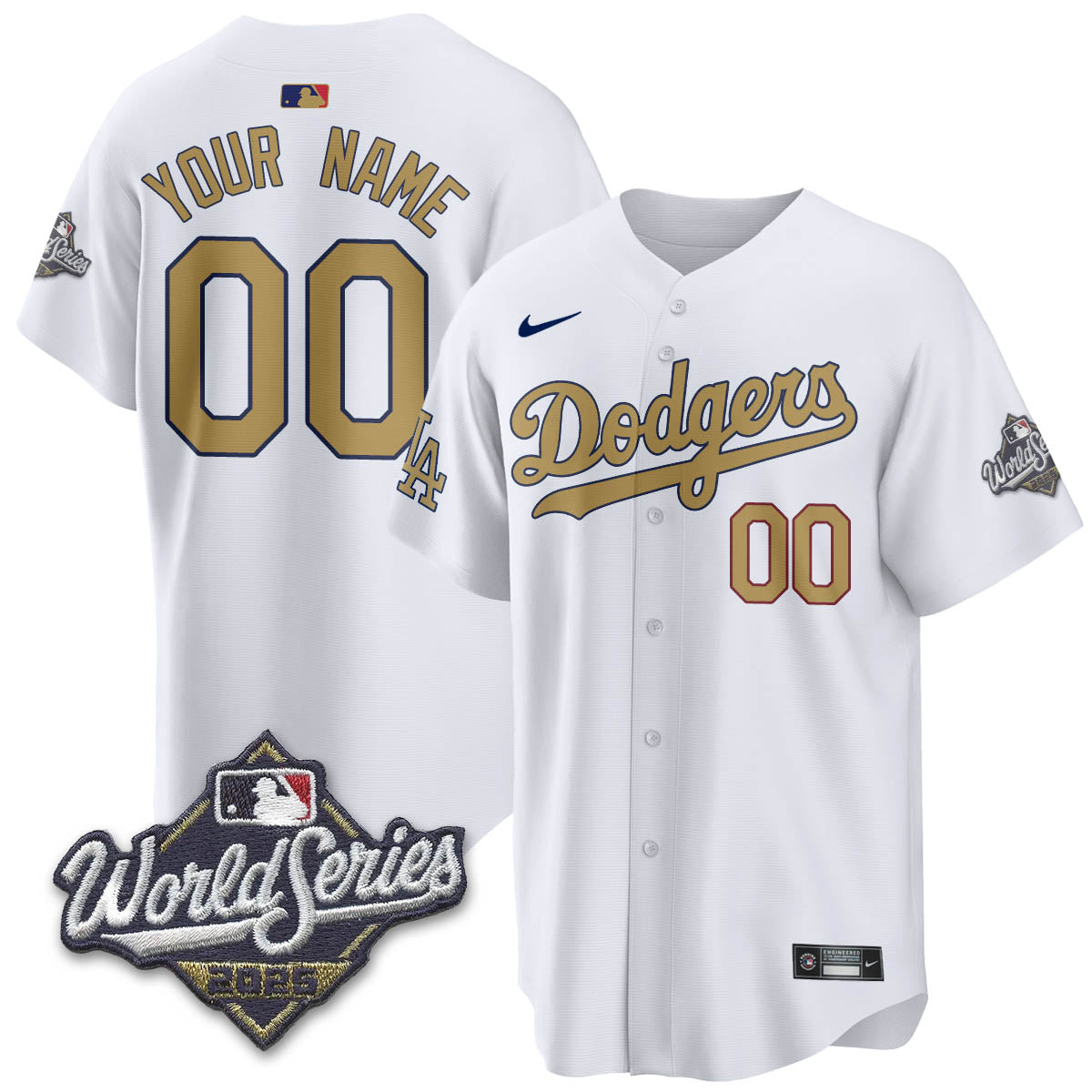 Los Angeles Dodgers 2025 World Series Custom Jersey - All Stitched