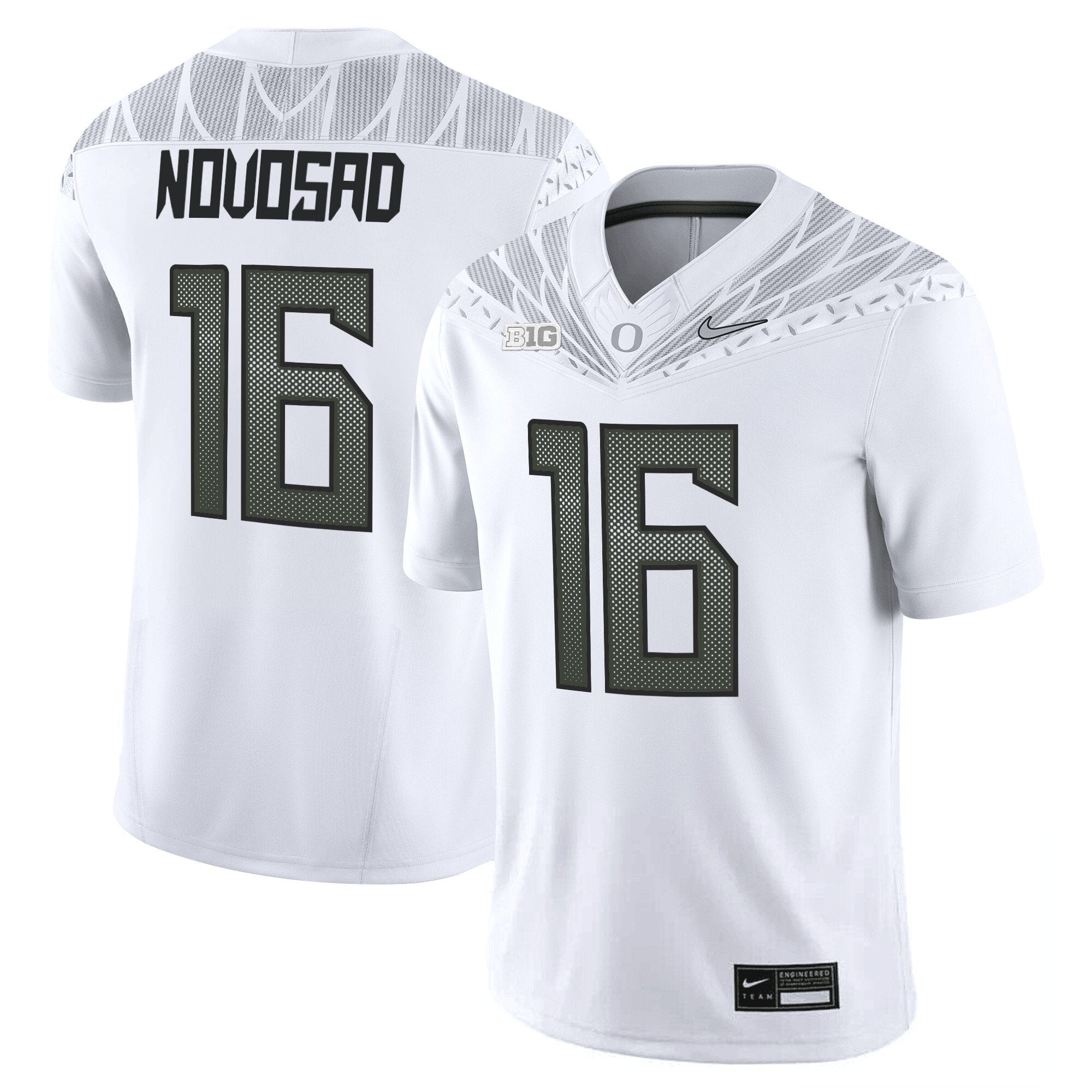 Austin Novosad Jersey #16 Oregon Ducks 2025 Vapor Limited V2 Stitched White