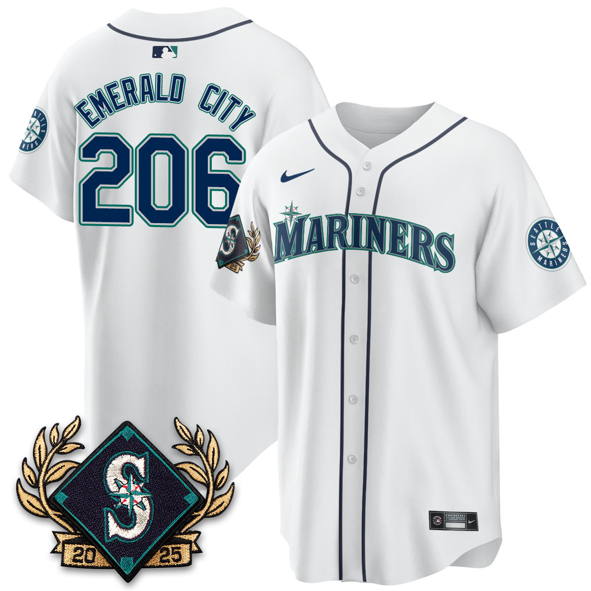 Seattle Mariners 2025 Series Champions Jersey - All Stitched