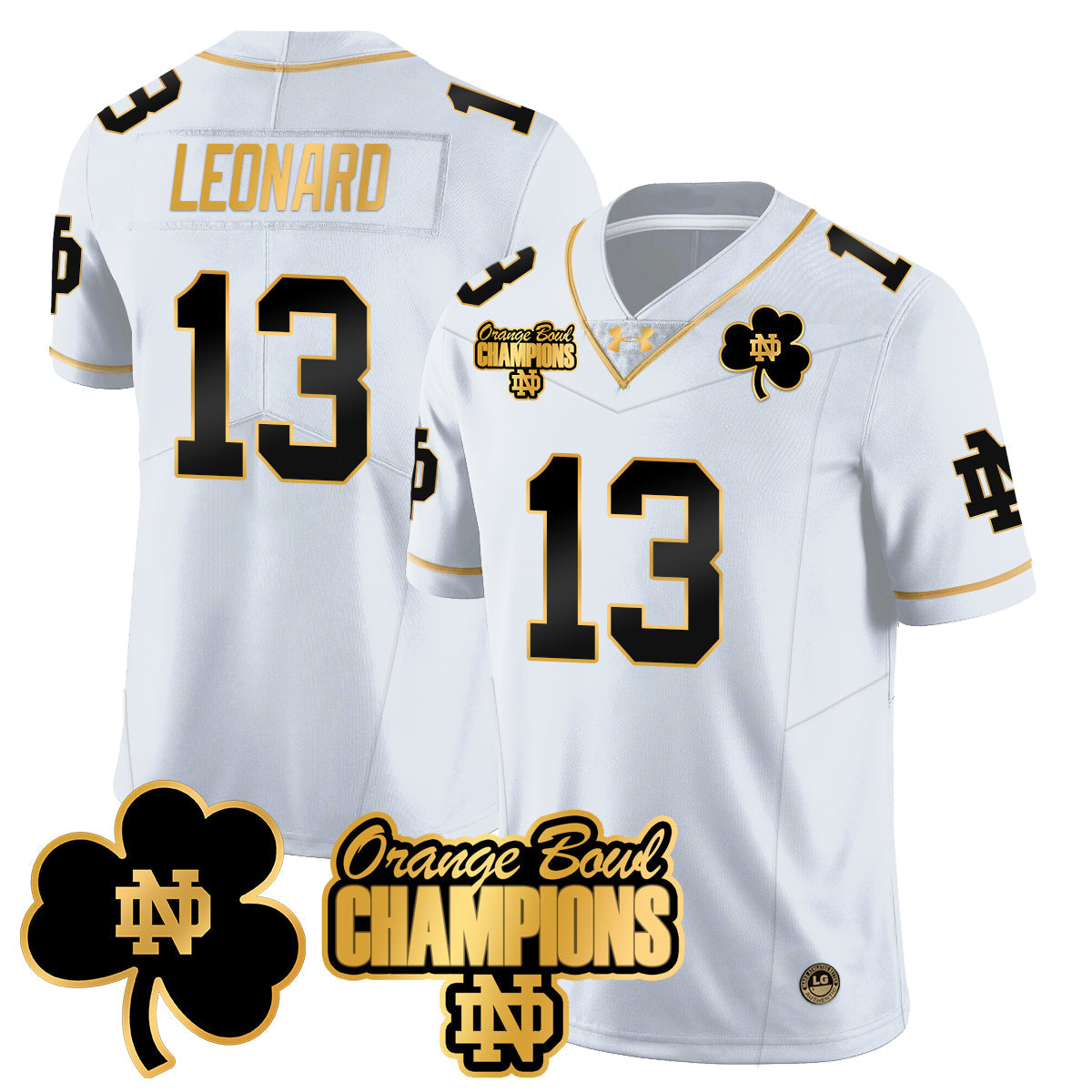Men Notre Dame Fighting Irish 2025 Orange Bowl Champions Jersey  - All Stitched