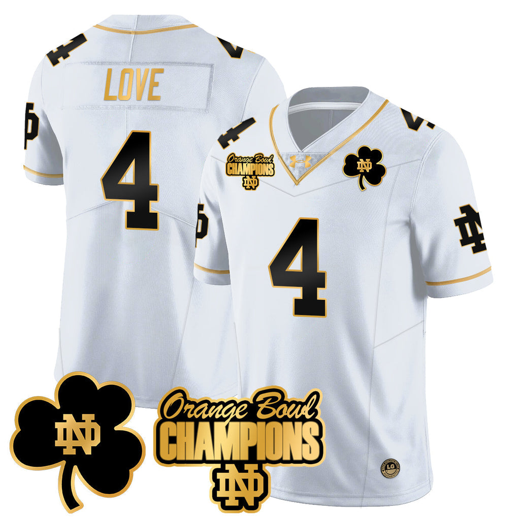 Men Notre Dame Fighting Irish 2025 Orange Bowl Champions Jersey  - All Stitched
