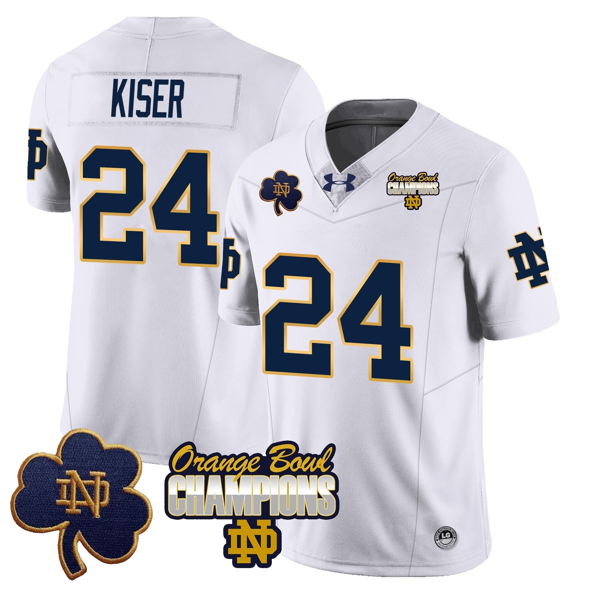 Men Notre Dame Fighting Irish 2025 Orange Bowl Champions Jersey  - All Stitched