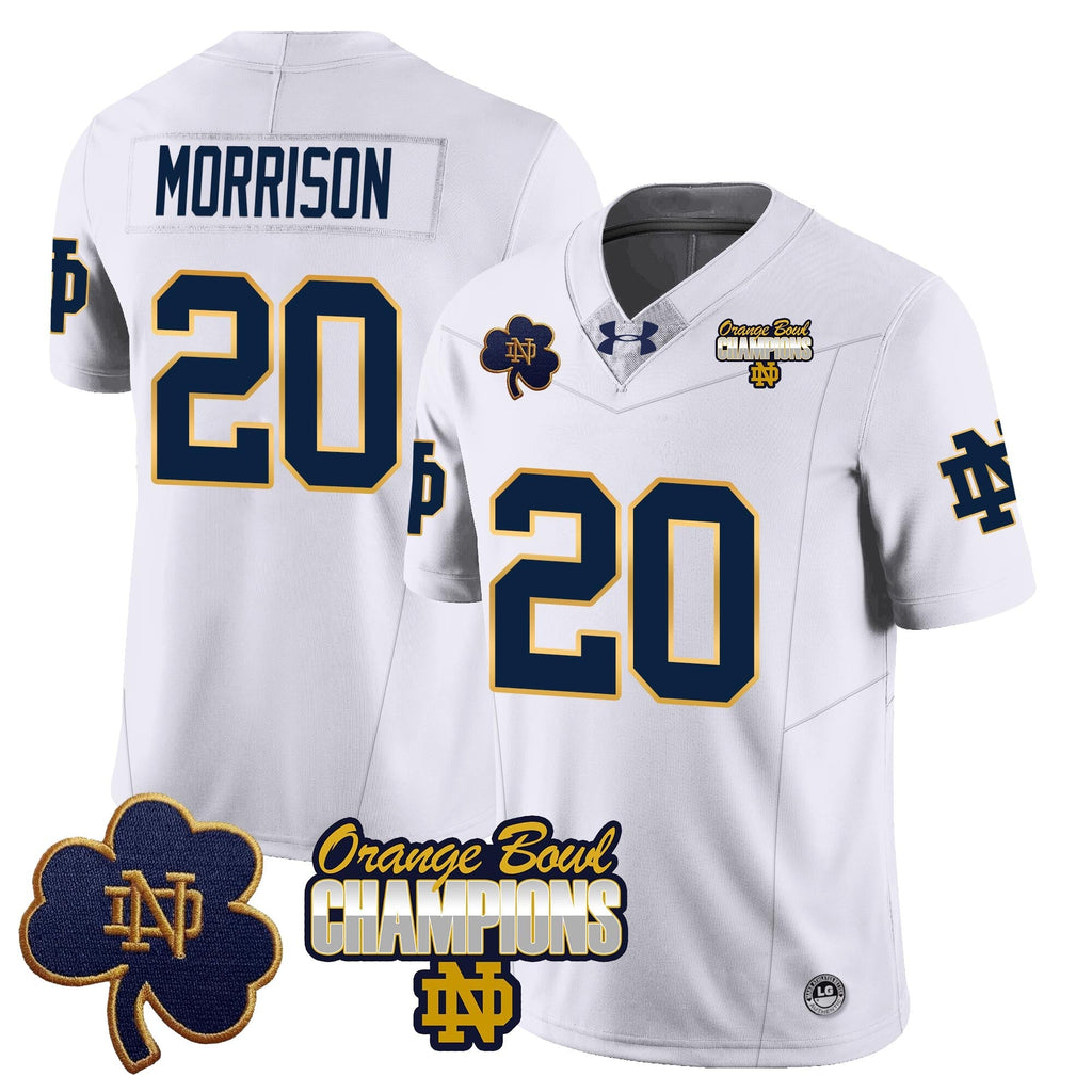 Men Notre Dame Fighting Irish 2025 Orange Bowl Champions Jersey  - All Stitched