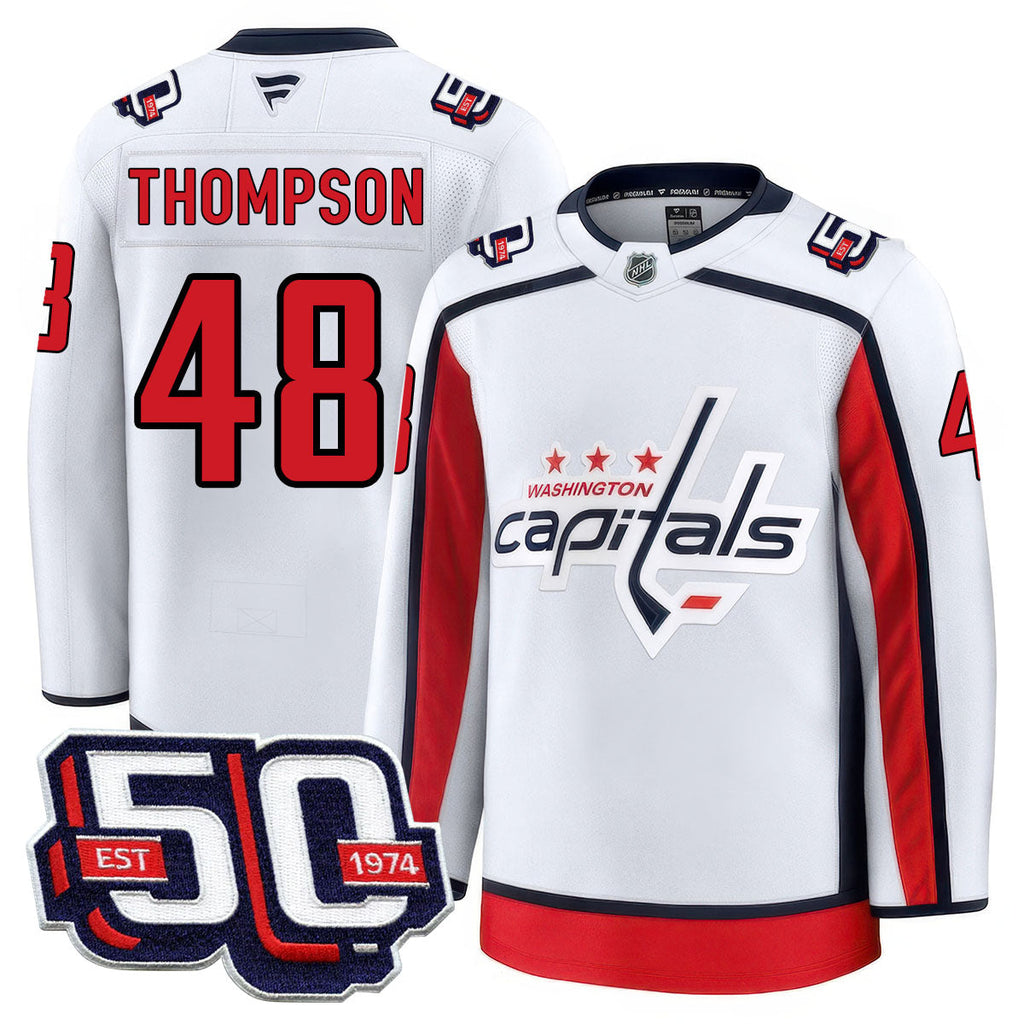 Men Washington Capitals 50th Anniversary Premium Jersey - All Stitched
