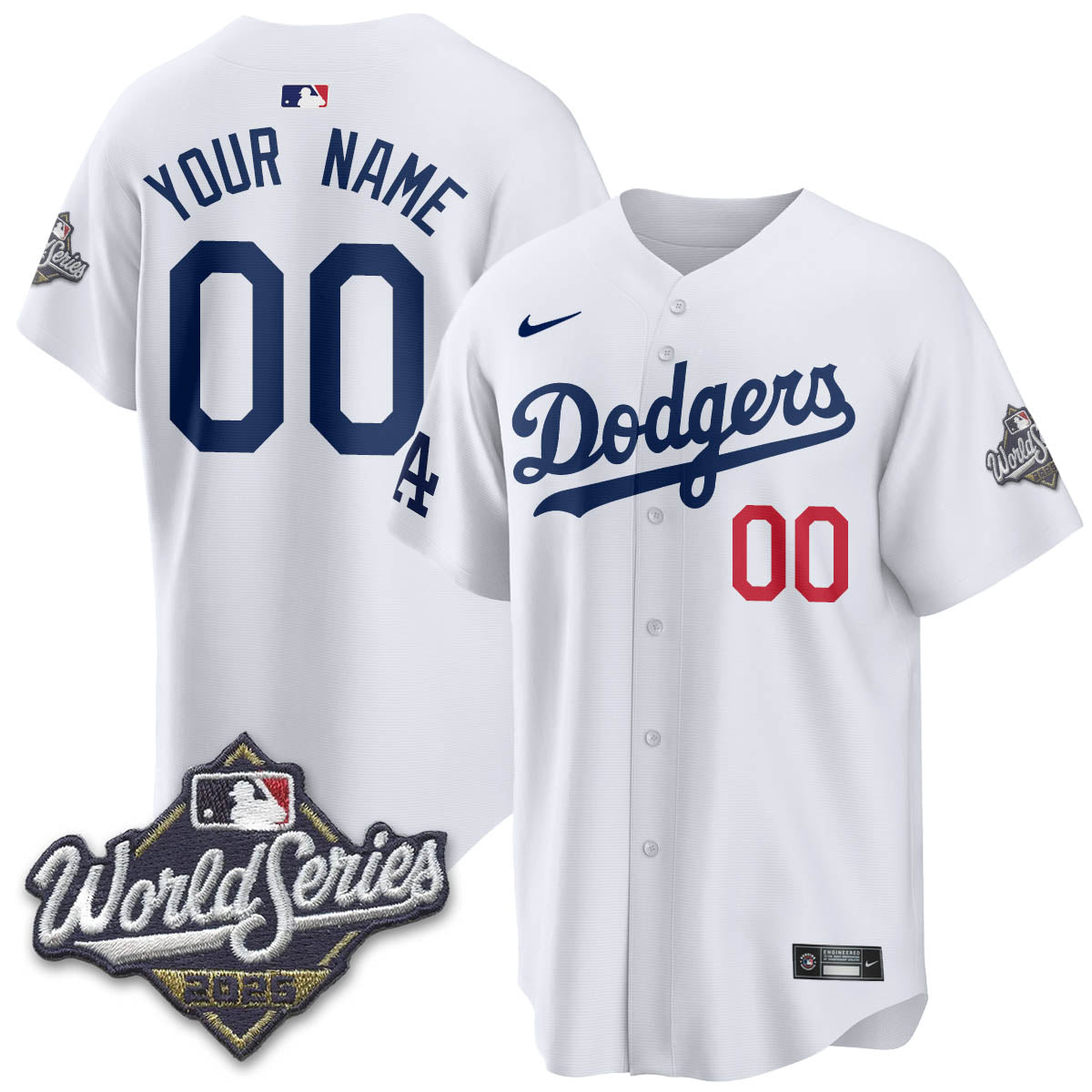 Los Angeles Dodgers 2025 World Series Custom Jersey - All Stitched