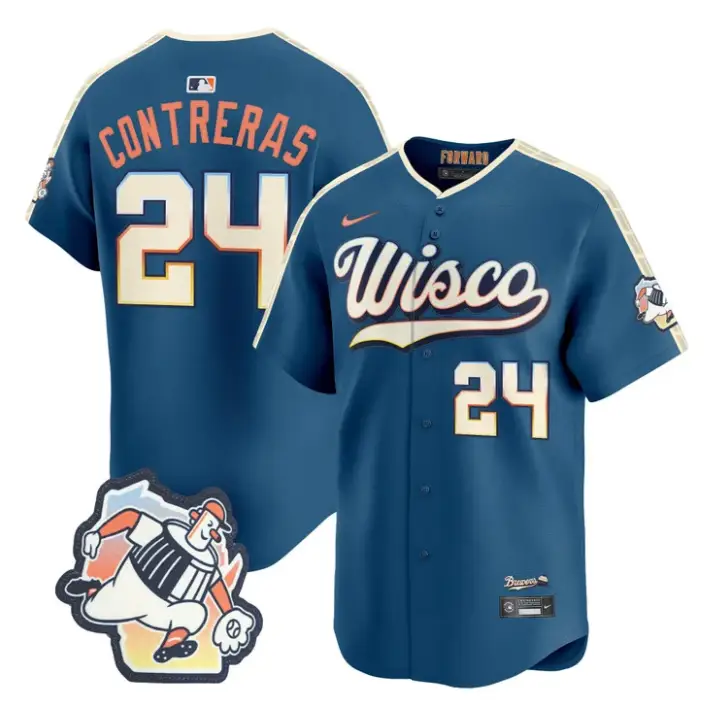 William Contreras Jersey 24 Milwaukee Brewers 2026 City Connect Premier Stitched