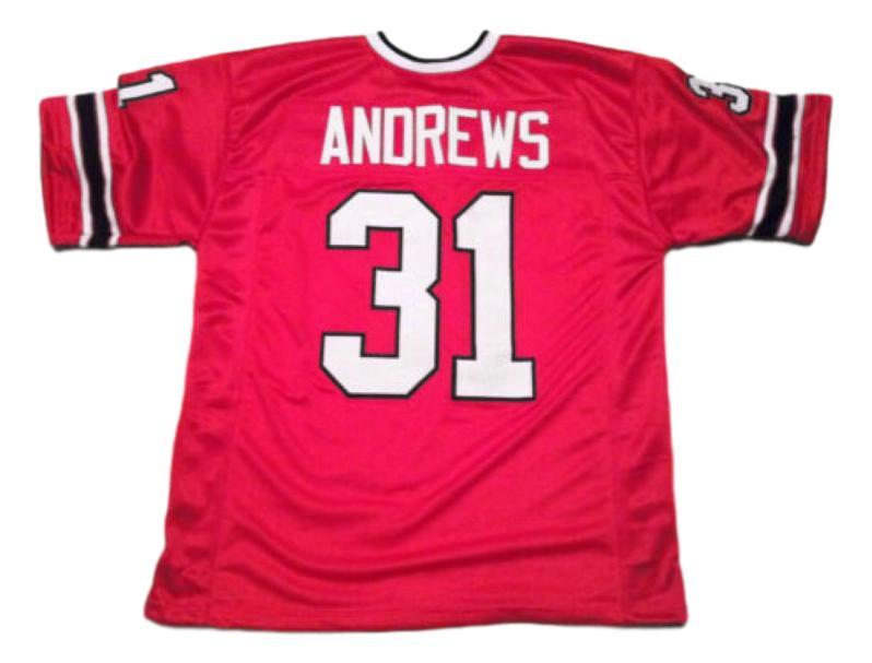 William Andrews CUSTOM STITCHED Unsigned Football Jersey Red