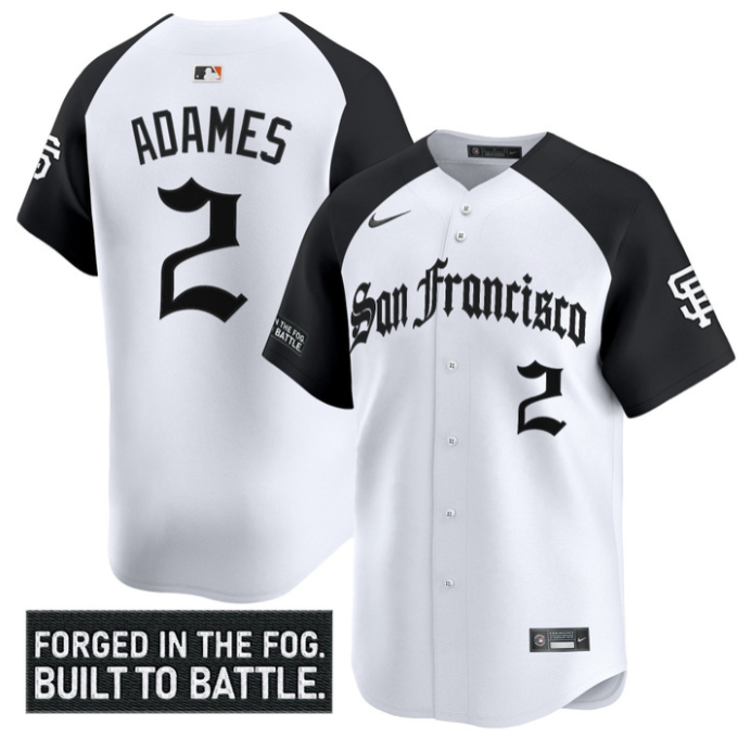 Willy Adames Jersey #2 San Francisco Giants Gothic Fog Edition Stitched Alternate