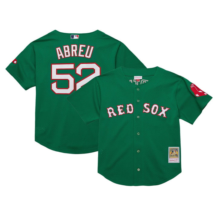 Wilyer Abreu Jersey #52 Boston Red Sox Throwback Cooperstown Stitched Green