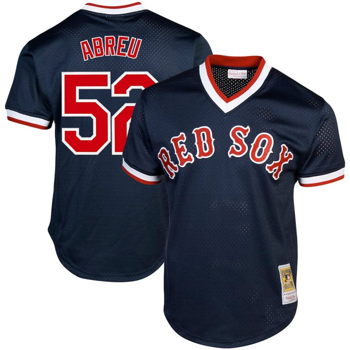 Wilyer Abreu Jersey #52 Boston Red Sox Throwback Cooperstown Stitched Navy