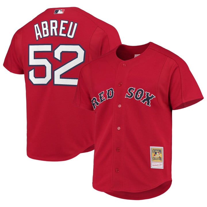 Wilyer Abreu Jersey #52 Boston Red Sox Throwback Cooperstown Stitched Red