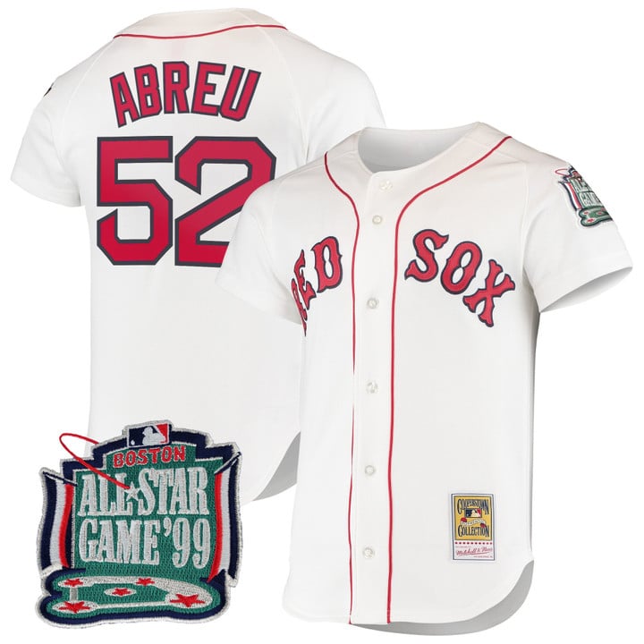 Wilyer Abreu Jersey #52 Boston Red Sox Throwback Cooperstown Stitched White