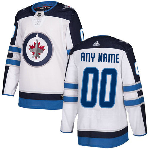 Winnipeg Jets Away NHL  White Customized Jersey