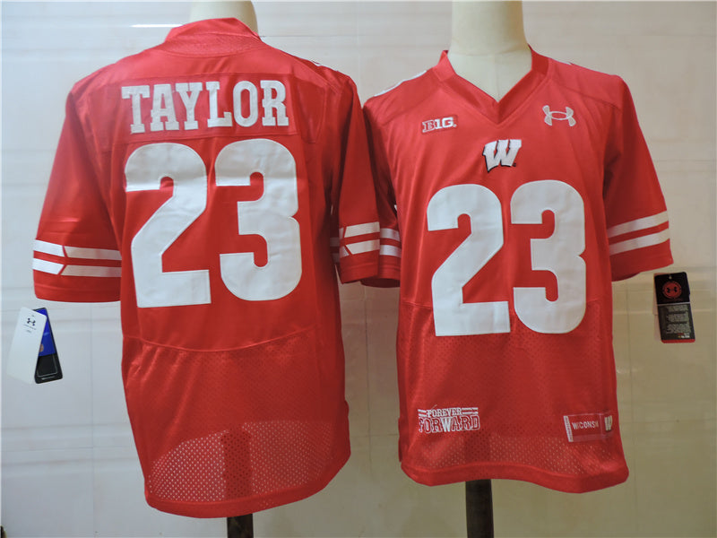 Wisconsin Badgers #23 Jonathan Taylor College Football Jersey Red