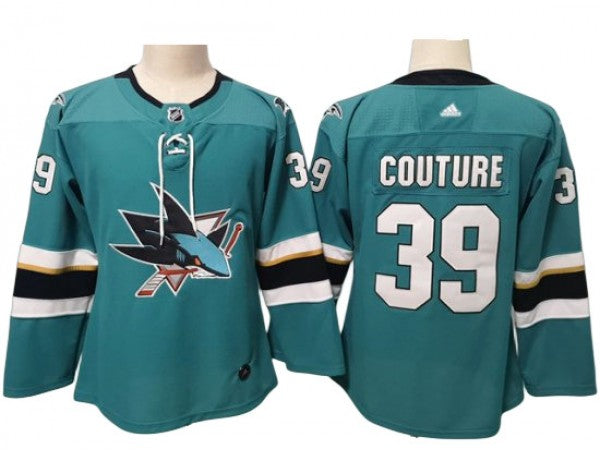 Women San Jose Sharks #39 Logan Couture Jersey - Teal