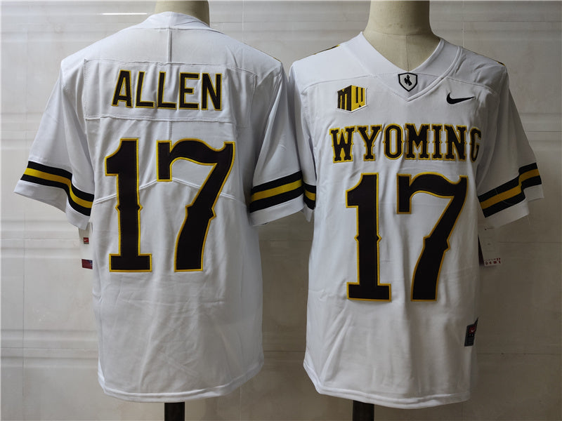 Wyoming Cowboys #17 Josh Allen College Football Jersey White