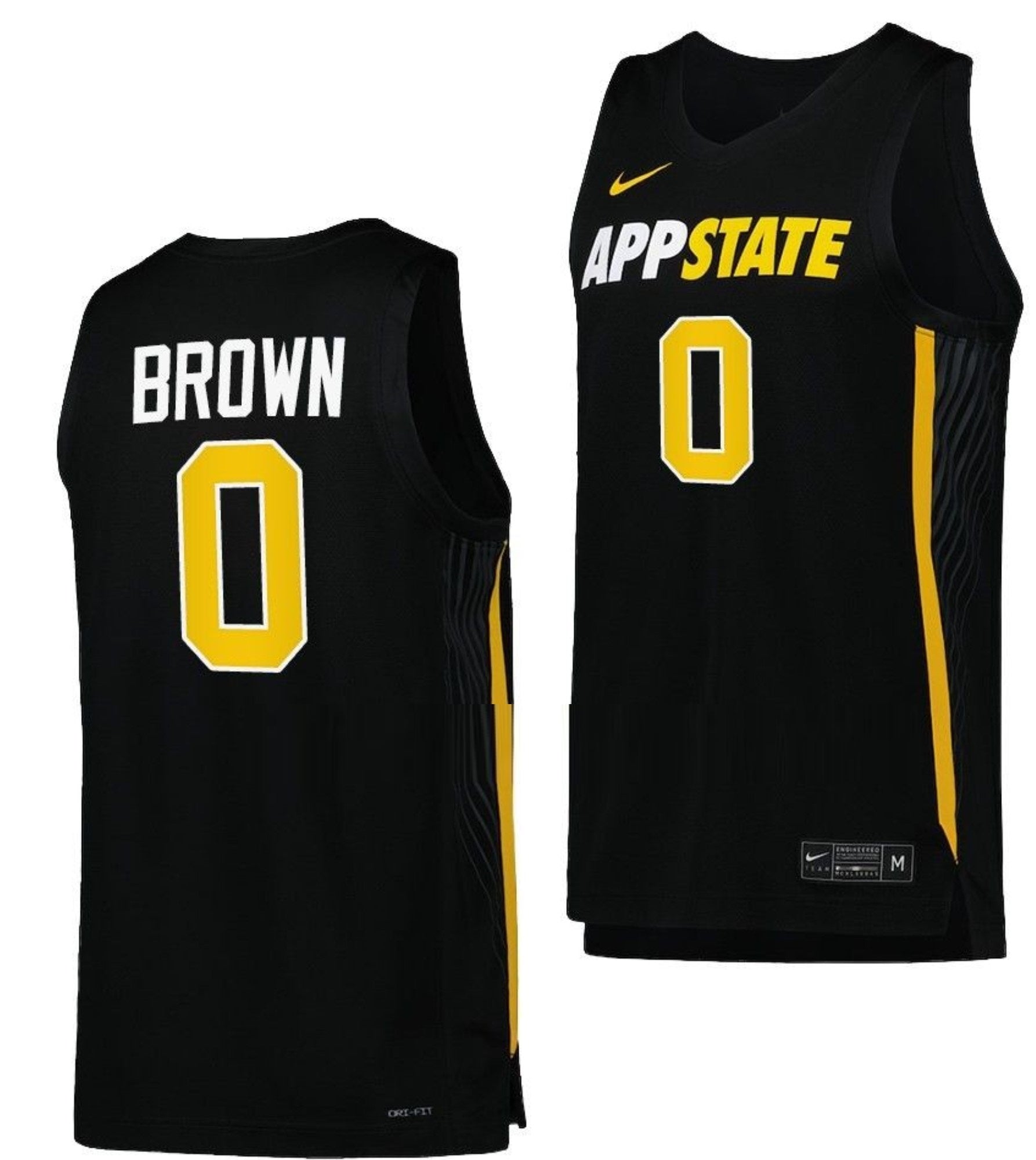 Xavion Brown Jersey Appalachian State Mountaineers College Basketball Black #0