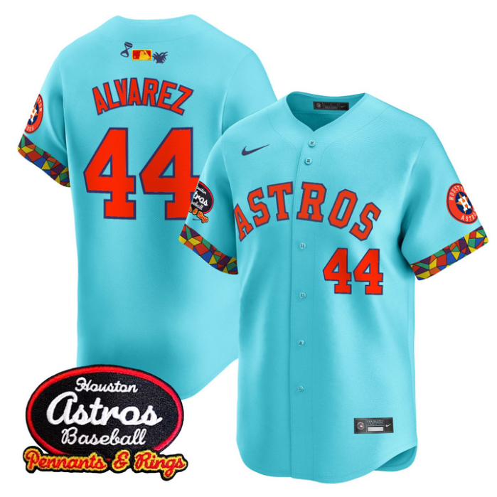 Yordan Álvarez Jersey #44 Houston Astros x El Tiempo Cantina Vapor Premier Limited Stitched Teal