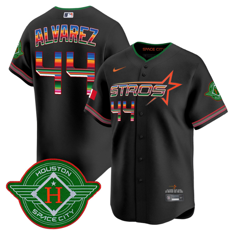 Yordan Álvarez Jersey #44 Astros 2025 City Connect Mexico Vapor Premier Limited Stitched Black