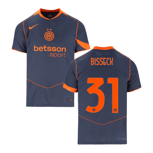 Yann Bisseck 31 Inter Milan 2025-26 Third Match Jersey – Gray
