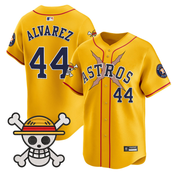 Yordan Álvarez Jersey #44 Houston Astros One Piece 2025 Limited Stitched Gold
