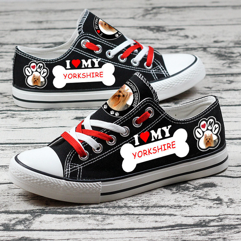 Yorkshire Terrier Canvas Sneakers Shoes For Men Women Fans