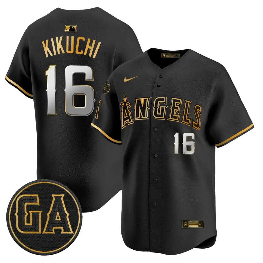 Yusei Kikuchi Jersey #16 Angels Garret Anderson Tribute Premier Stitched