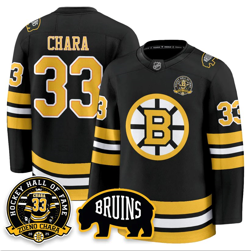 Zdeno Chara Jersey #33 Boston Bruins Premium Hockey Zdeno Chara HOF Stitched