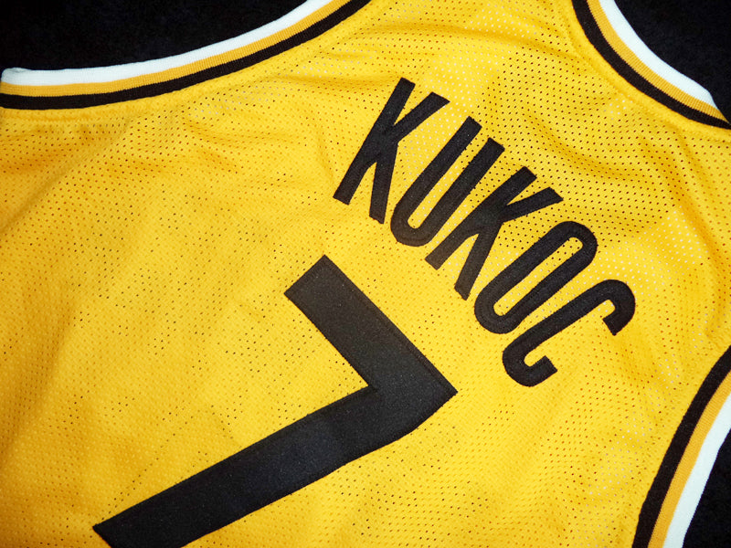 Toni Kucok Jersey #7 Jugoplastika Yugoslavia Basketball Yellow