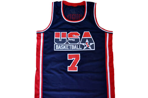 Shawn Kemp Jersey #7 Team USA Basketball Navy Blue