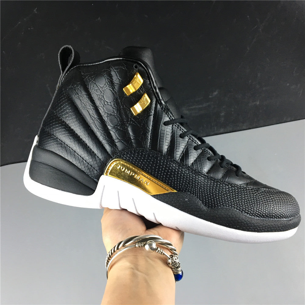 Air Jordan 12 Retro Black Metallic Gold White (W)