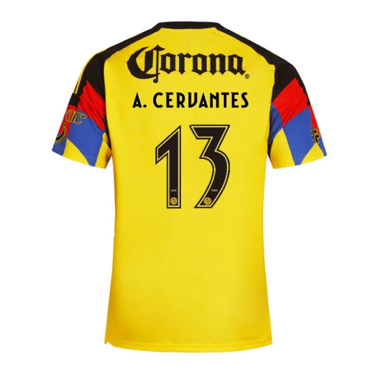 Club América 2025-26 A. Zendejas 10 Home Jersey – Yellow