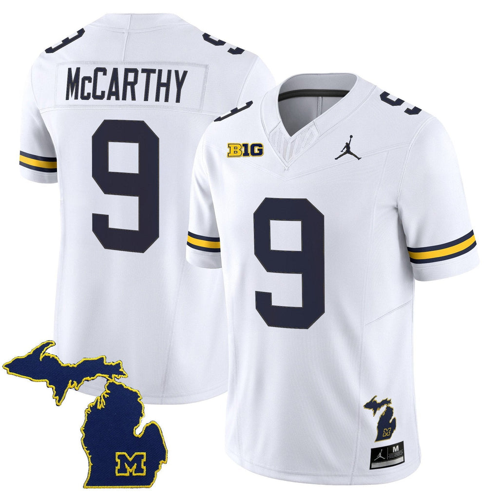 J.J. McCarthy Jersey #9 Michigan Wolverines 2025 Limited V2 Stitched White