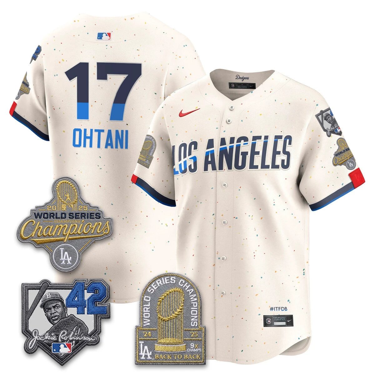 Men Los Angeles Dodgers 2026 Jackie Robinson New Era Vapor Limited Jersey - All Stitched