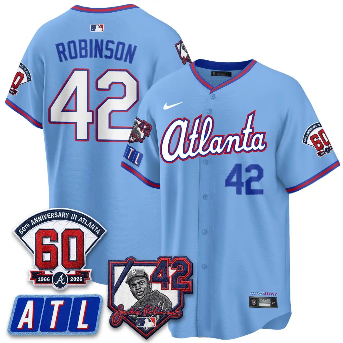 Men Atlanta Braves 2026 Jackie Robinson Day Vapor Limited City Connect Jersey - All Stitched