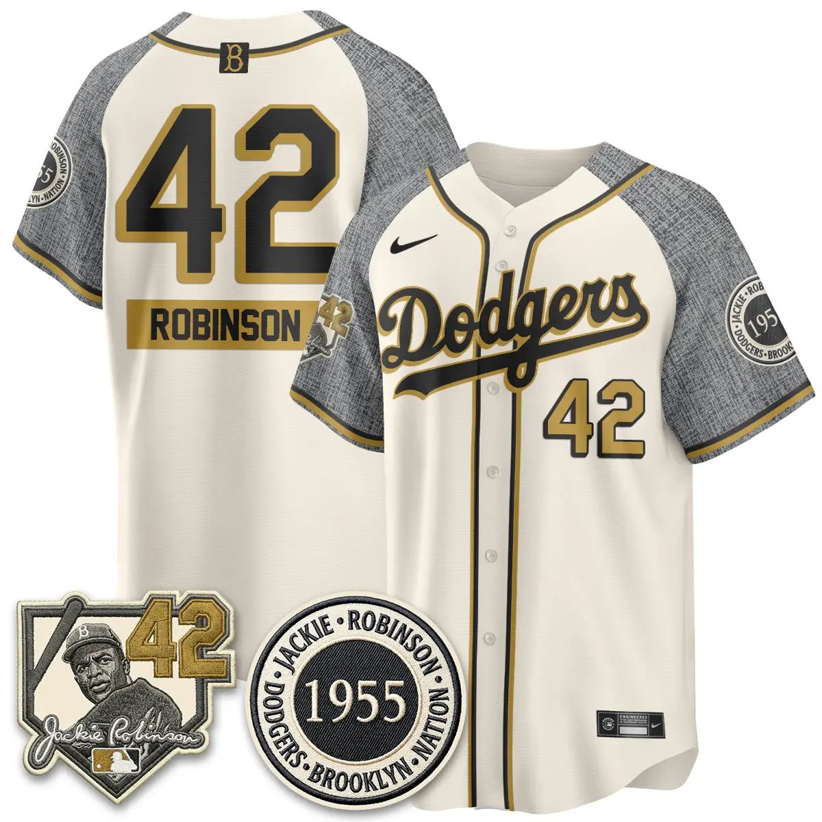 Men Los Angeles Dodgers 2026 New Era Jackie Robinson Vapor Limited Jersey -  All Stitched