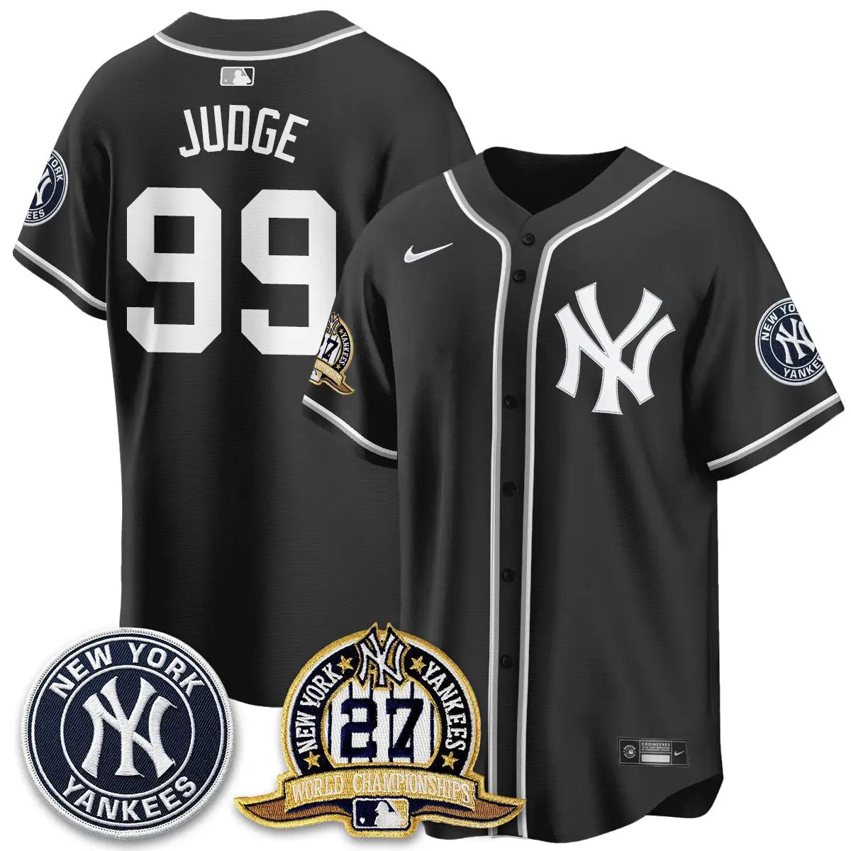 Men New York Yankees 2026 Black Out Style Vapor Limited Jersey - All Stitched