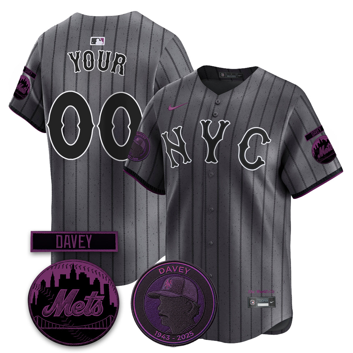 New York Mets 2026 Davey Johnson In Memoriam Vapor Limited Custom Jersey - All Stitched